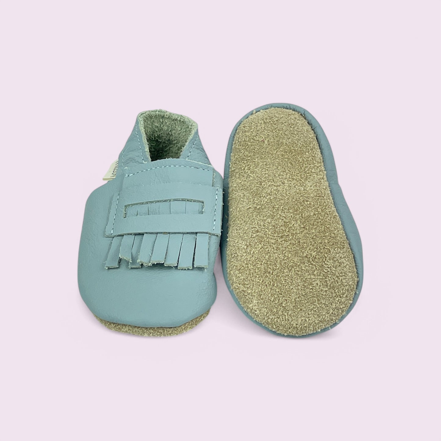 Krabbelschuhe Baby - Mokassins / Hellblau - 18/19