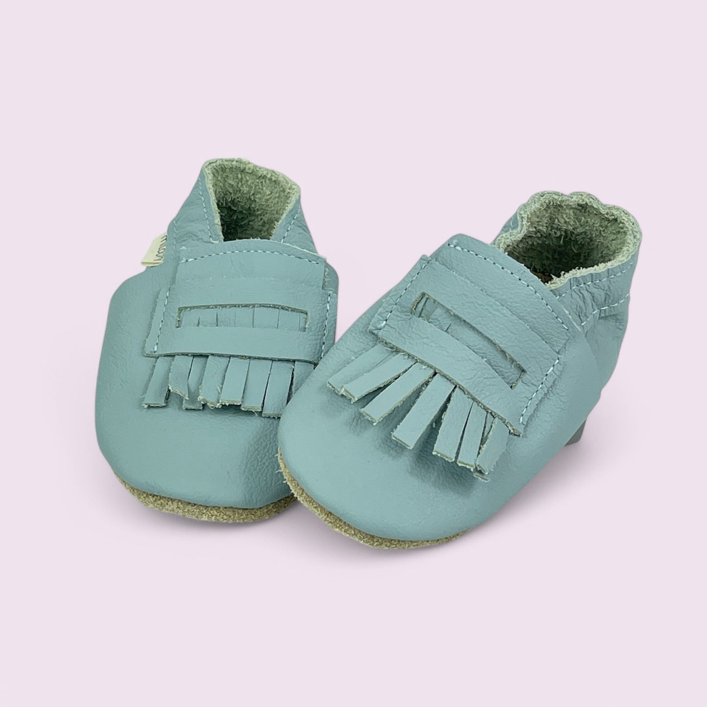Krabbelschuhe Baby - Mokassins / Hellblau - 18/19