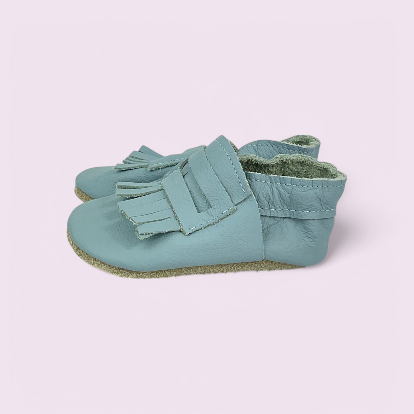 Krabbelschuhe Baby - Mokassins / Hellblau - 18/19