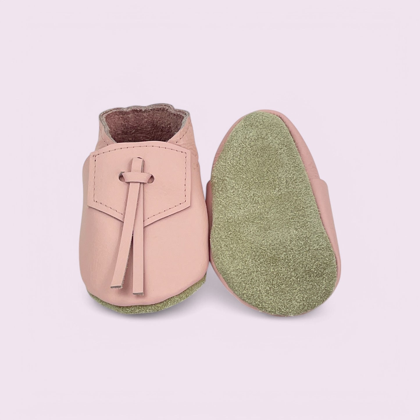 Krabbelschuhe Baby - Bänder / Rosa - 18/19
