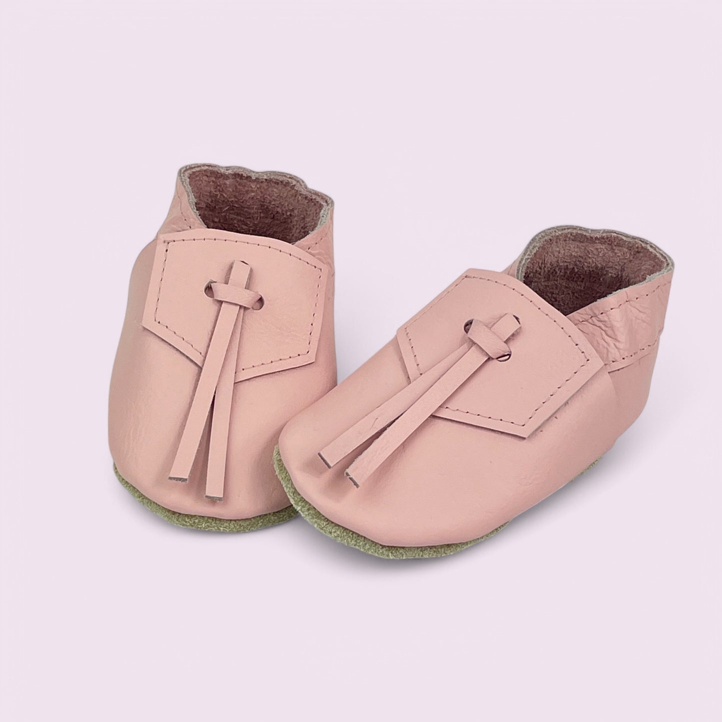 Krabbelschuhe Baby - Bänder / Rosa - 18/19