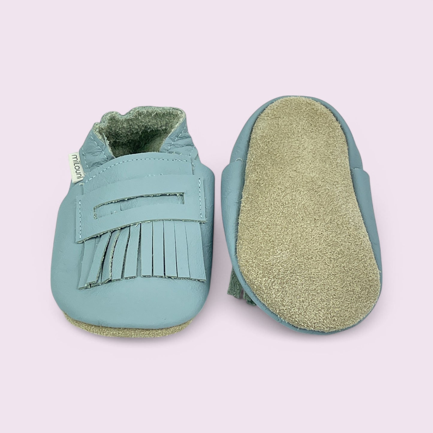 Lauflernschuhe Baby - Mokassins / Hellblau - 24/25