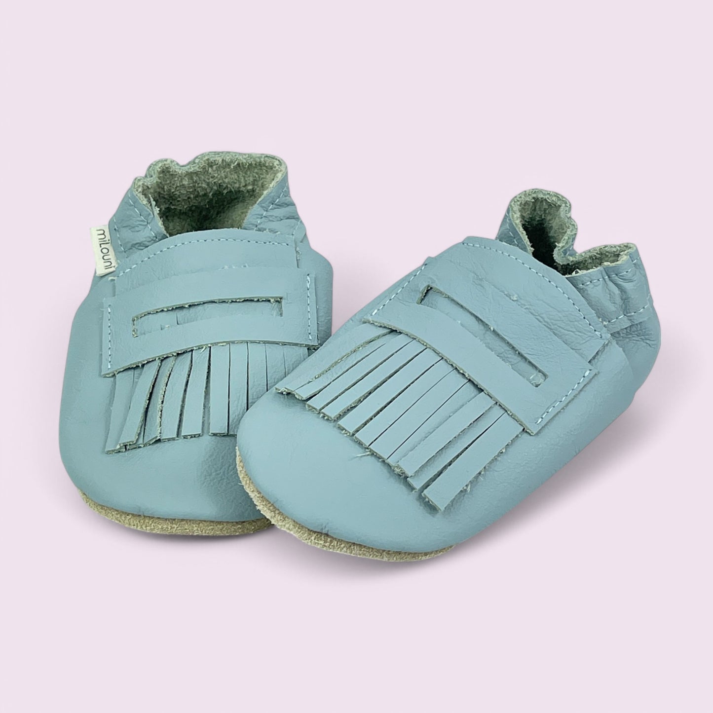 Lauflernschuhe Baby - Mokassins / Hellblau - 24/25