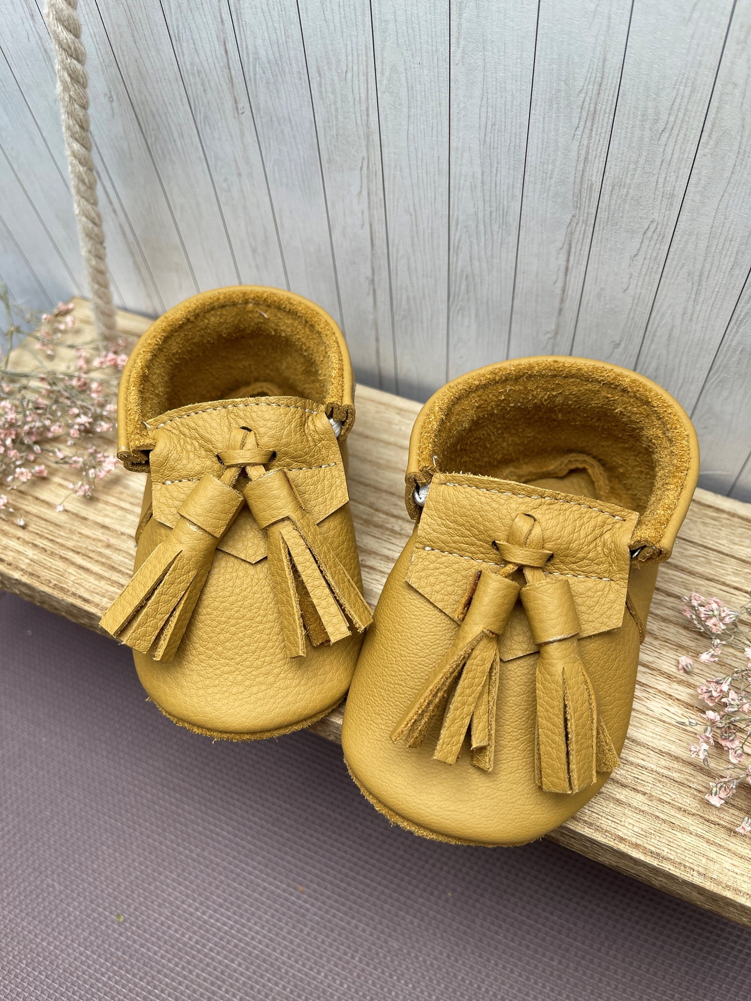Krabbelschuhe aus Leder