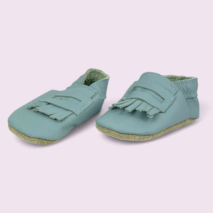 Krabbelschuhe Baby - Mokassins / Hellblau - 18/19