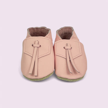 Krabbelschuhe Baby - Bänder / Rosa - 18/19