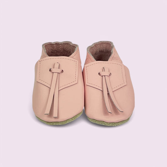 Krabbelschuhe Baby - Bänder / Rosa - 18/19