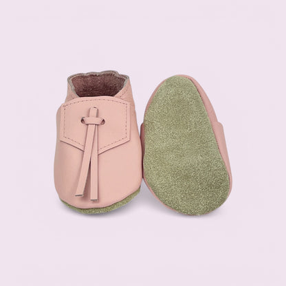 Krabbelschuhe Baby - Bänder / Rosa - 18/19